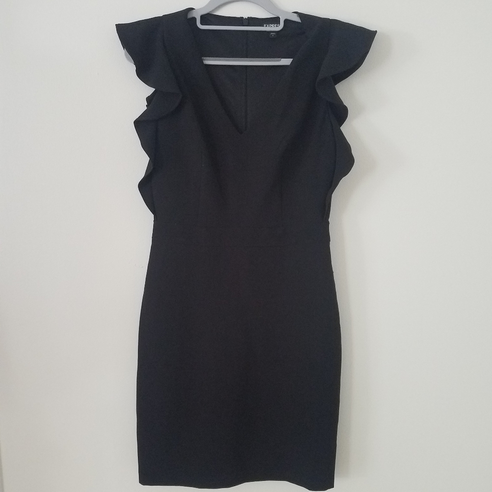 Express V Neck Black Dress Size 2